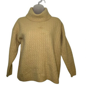 Vintage Wainscott Wool Blend Yellow Sweater Size Medium
